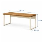 Móveis para Escritório Mesa Escritório em "L" - 1,50x1,50m (Extensível) - com Armário Misto (03 Gav.) - Sevilha / Champanhe - 34603