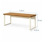 Móveis para Escritório Mesa Escritório em "L" - 1,70x1,50m (Extensível) - com Armário Misto (03 Gav.) - Sevilha / Champanhe - 34604