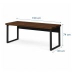 Móveis para Escritório Mesa Escritório em "L" - 1,50x1,50m (Extensível) - com Armário Misto (03 Gav.) - Louro / Preto - 64603