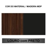 Móveis para Escritório Mesa Escritório em "L" - 1,50x1,50m (Extensível) - com Armário Misto (03 Gav.) - Louro / Preto - 64603