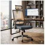 Cadeiras Escritório Cadeira Escritório Presidente Tela VOLT Frisokar- COR CINZA - 30091