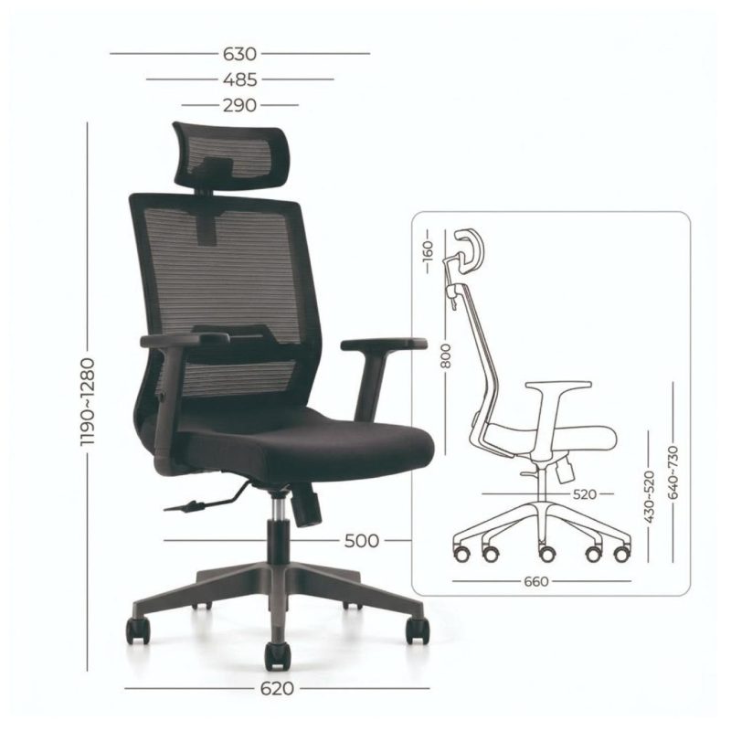 Cadeiras Escritório Cadeira Escritório Presidente Tela VOLT Frisokar- COR CINZA - 30091