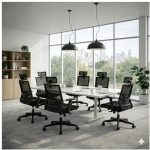 Cadeiras Escritório Cadeira Escritório Presidente Tela VOLT Frisokar - Cor PRETA - 30050