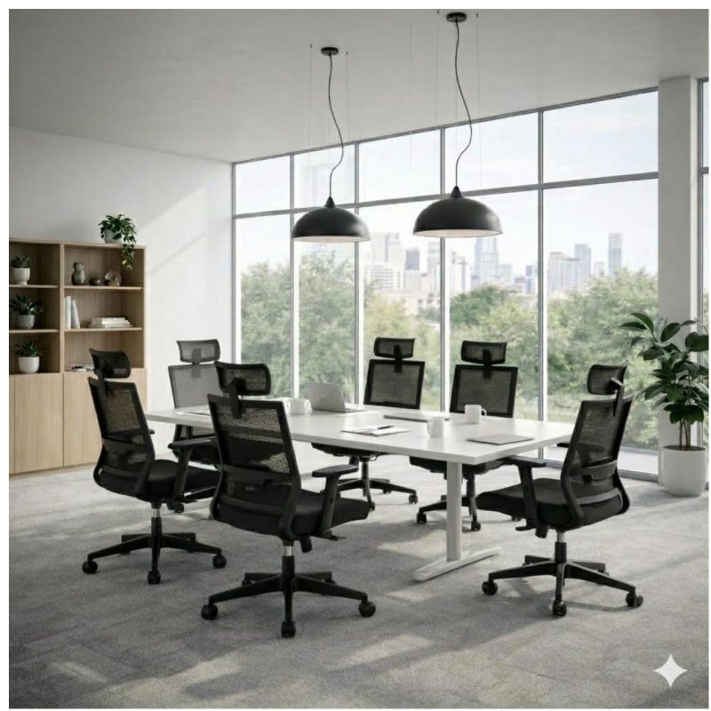 Cadeiras Escritório Cadeira Escritório Presidente Tela VOLT Frisokar - Cor PRETA - 30050