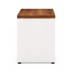 Móveis de Madeira Mesa de Escritório Executiva Reta com Gavetas - 1,20m x 0,60m (Tampo 40mm) - Nogal Sevilha / Champanhe - 34317