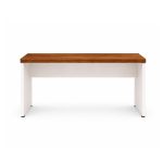 Móveis para Escritório Mesa de Escritório Executiva Reta - 1,20m x 0,60m (Tampo 40mm) - Nogal Sevilha / Champanhe