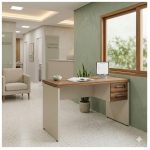 Móveis para Escritório Mesa de Escritório Executiva Reta com Gavetas - 1,70m x 0,70m (Tampo 40mm) - Nogal Sevilha / Champanhe - 34319