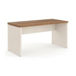 Móveis para Escritório Mesa de Escritório Executiva Reta - 1,50m x 0,60m (Tampo 40mm) - Nogal Sevilha / Champanhe - 34306