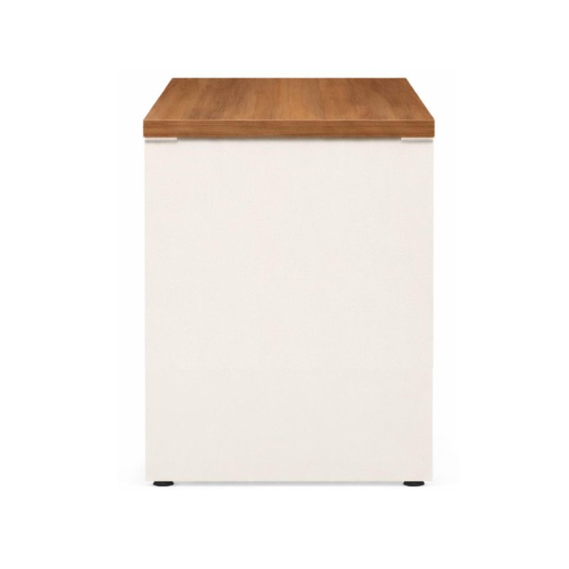 Móveis para Escritório Mesa de Escritório Executiva Reta com Gavetas - 1,50m x 0,60m (Tampo 40mm) - Nogal Sevilha / Champanhe - 34318