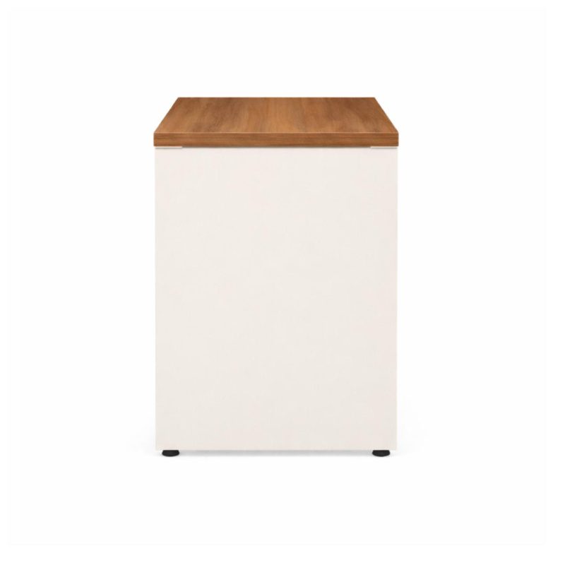 Móveis para Escritório Mesa de Escritório Executiva Reta com Gavetas - 1,70m x 0,70m (Tampo 40mm) - Nogal Sevilha / Champanhe - 34319