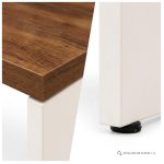 Móveis para Escritório Mesa em L (Mesa 1,50m + Mesa Auxiliar) - S/ Gavetas - (Tampo 40mm) - Nogal Sevilha / Champanhe - 34323