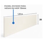 Móveis para Escritório Estação de Trabalho Dupla 1,20m 02 Lugares sem Gavetas c/  tomadas Pé Painel - Nogal Sevilha/Champanhe - 34428