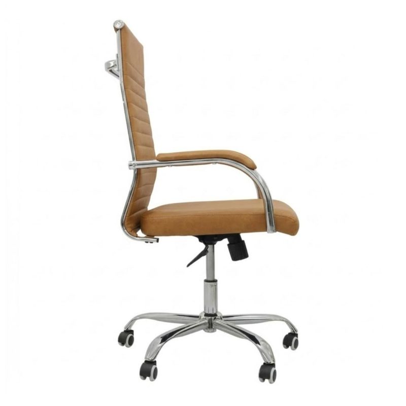 Cadeiras Escritório Cadeira de Escritório Presidente LONDON Giratória - Base Cromada - Corino Fendi - 31091