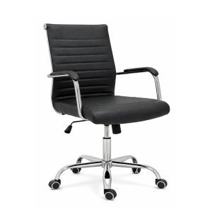 Cadeira de Escritório Diretor LONDON Giratória - Corino Preto - 31094