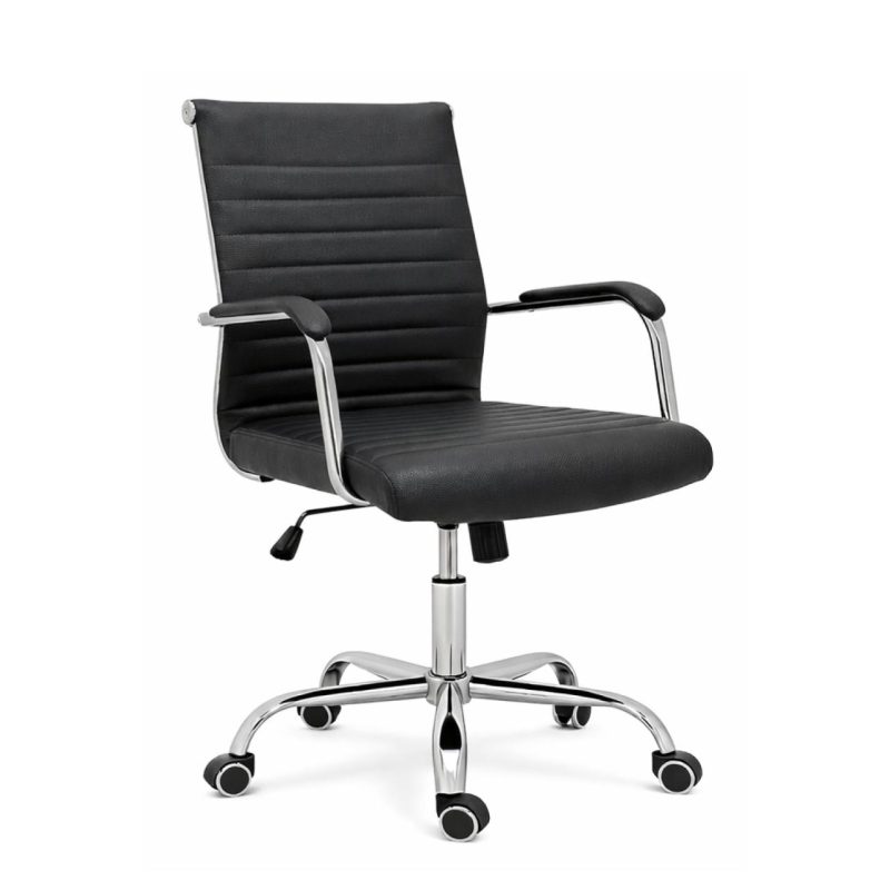 Cadeiras Escritório Cadeira de Escritório Diretor LONDON Giratória - Corino Preto - 31094