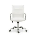 Cadeiras Escritório Cadeira de Escritório Diretor LONDON Giratória - Corino Branco - 31095