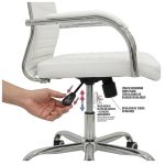 Cadeiras Escritório Cadeira de Escritório Diretor LONDON Giratória - Corino Branco - 31095