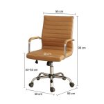 Cadeiras Escritório Cadeira de Escritório Diretor LONDON Giratória - Corino Fendi - 31096