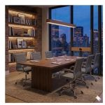 Cadeiras Escritório Cadeira de Escritório Diretor LONDON Giratória - Corino Cinza Médio - 31093