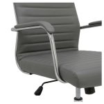 Cadeiras Escritório Cadeira de Escritório Diretor LONDON Giratória - Corino Cinza Médio - 31093