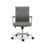 Cadeiras Escritório Cadeira de Escritório Diretor LONDON Giratória - Corino Cinza Médio - 31093