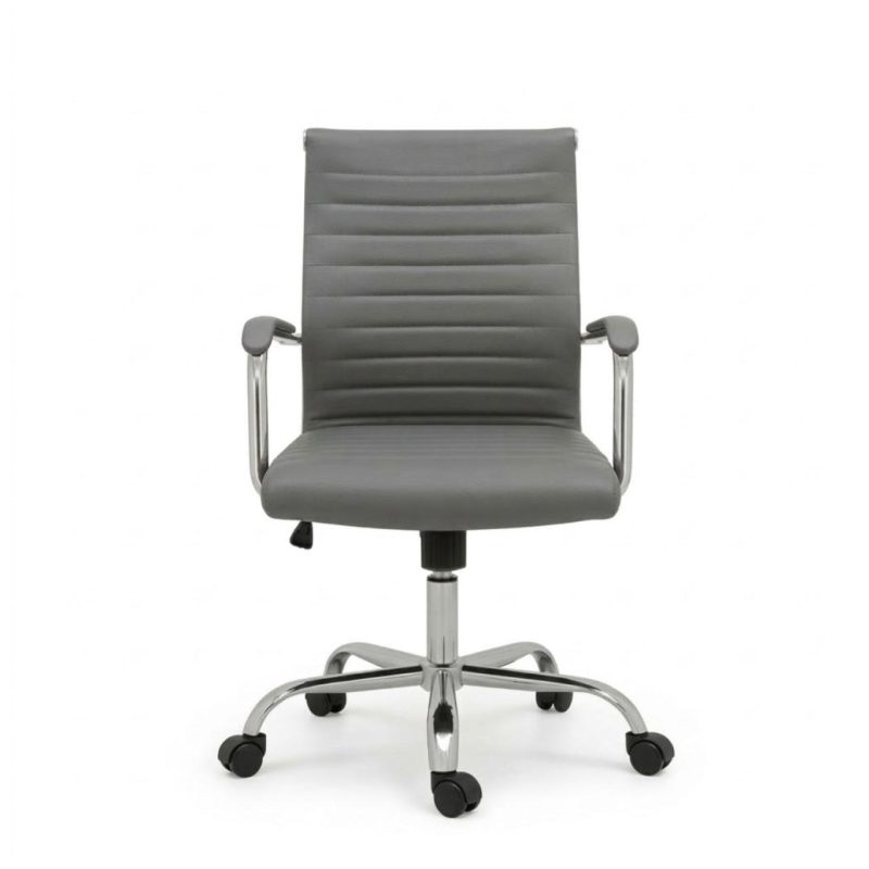 Cadeiras Escritório Cadeira de Escritório Diretor LONDON Giratória - Corino Cinza Médio - 31093