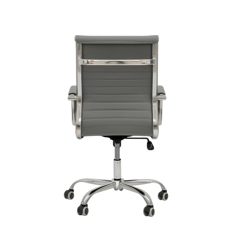 Cadeiras Escritório Cadeira de Escritório Diretor LONDON Giratória - Corino Cinza Médio - 31093