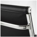 Cadeiras Escritório Cadeira de Escritório Presidente LONDON Giratória - Base Cromada - Corino Preto - 31089