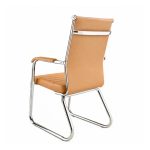 Cadeira de Escritório Fixa Diretor em Couro Ecológico Fendi e Base Cromada LONDON - Corino Fendi - 32802