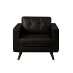 Sem categoria Poltrona Decorativa Roma – Design Retrô com Pés Palito - Corino Café - 62400