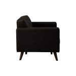 Sem categoria Poltrona Decorativa Roma – Design Retrô com Pés Palito - Corino Café - 62400
