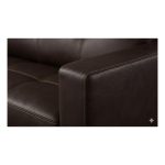 Sem categoria Sofá para Escritório 02 Lugares Slim Roma – Design Retrô com Pés Palito - Corino Café - 62401