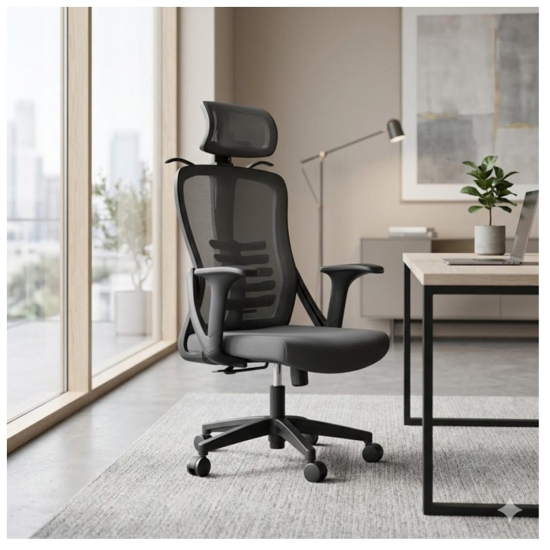 Sem categoria Cadeira Presidente Giratória com Apoio de Cabeça VANCOUVER - Linha Premium - 30030