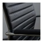 Cadeiras Escritório Cadeira de Escritório Presidente LONDON Giratória - Base Cromada - Corino Preto - 31089