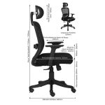 Cadeiras Escritório Cadeira Presidente Giratória com Apoio de Cabeça LORENA - Linha Premium - 30072