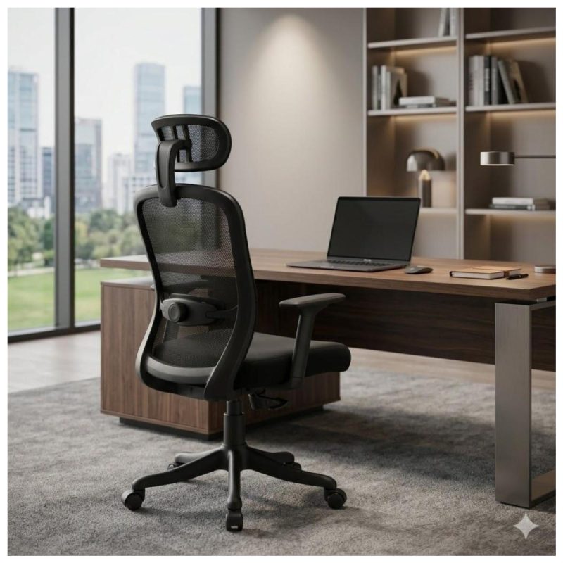 Cadeiras Escritório Cadeira Presidente Giratória com Apoio de Cabeça LORENA - Linha Premium - 30072