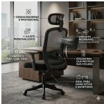 Cadeiras Escritório Cadeira Presidente Giratória com Apoio de Cabeça LORENA - Linha Premium - 30072