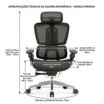 Cadeiras Escritório Cadeira Presidente Giratória com Apoio de Cabeça APEX - Linha Premium - 30073
