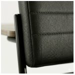 Poltrona Universitária TRIX Estofada com Prancheta Fixa - Corino Preto - 35121