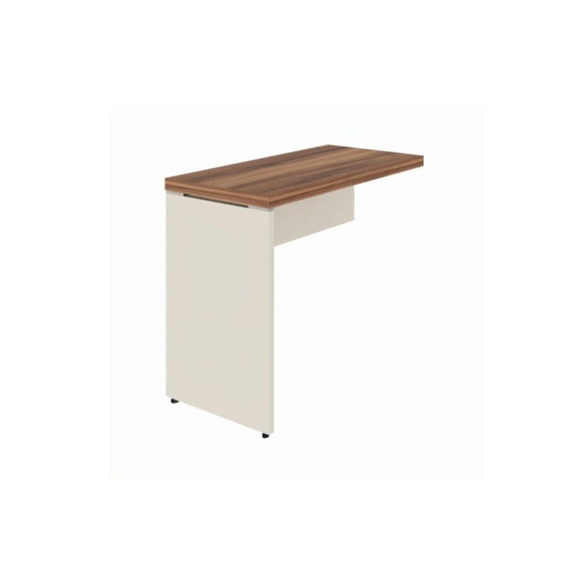 Móveis para Escritório Mesa AUXILIAR Simples - Pé Painel - 0,90X0,45m - Nogal Sevilha / Champanhe - 34308