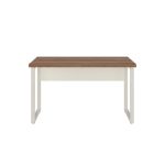 Móveis para Escritório Mesa de Escritório Industrial Amadeirada Pé Quadro 1,50x0,60m - Nogal Sevilha / Champanhe - 34302
