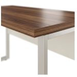 Móveis para Escritório Mesa de Escritório Industrial Amadeirada Pé Quadro 1,50x0,60m - Nogal Sevilha / Champanhe - 34302