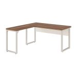 Móveis para Escritório Escrivaninha para Escritório e Home Office Amadeirada - 1,70x1,60m - Nogal Sevilha / Champanhe - 34331