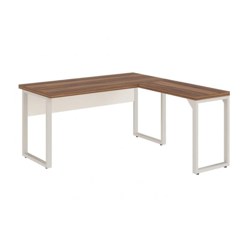 Móveis para Escritório Escrivaninha para Escritório e Home Office Amadeirada - 1,70x1,60m - Nogal Sevilha / Champanhe - 34331