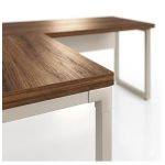 Móveis para Escritório Escrivaninha para Escritório e Home Office Amadeirada - 1,70x1,60m - Nogal Sevilha / Champanhe - 34331