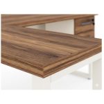 Móveis para Escritório Escrivaninha para Escritório e Home Office Amadeirada com Gavetas - 1,70x1,60m - Nogal Sevilha / Champanhe - 34332