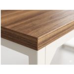 Móveis para Escritório Escrivaninha para Escritório e Home Office Amadeirada com Gavetas - 1,50x1,50m - Nogal Sevilha / Champanhe - 34330