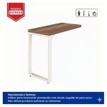 Móveis para Escritório Mesa AUXILIAR SIMPLES 0,90x0,45m - NOGAL SEVILHA/BRANCO - 34304