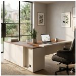 Móveis para Escritório Mesa de Escritório em L com Armário Integrado e Gaveteiro – Elegância e Performance - 34602