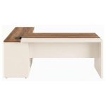 Móveis para Escritório Mesa de Escritório em L com Armário Integrado e Gaveteiro – Elegância e Performance - 34602